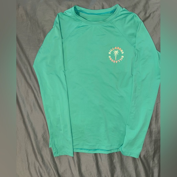 Billabong Women’s Sol Searcher Rash Guard Tropical Green - Size Large - Picture 3 of 11